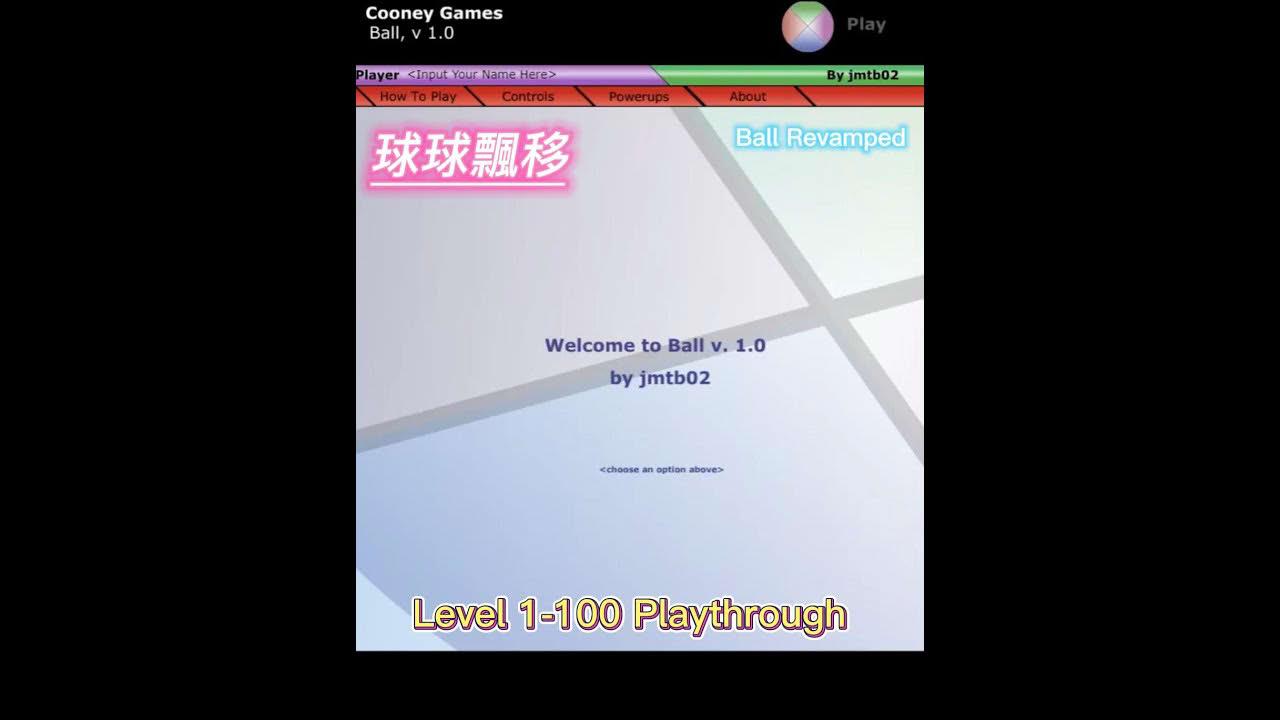 球球飄移 Ball revamped  Level 1~100 全程通關 (Playthrough) [懷舊經典Flash遊戲]