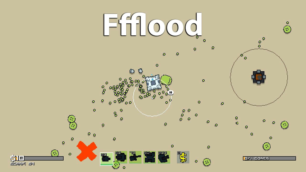 Ffflood - A tower defense with a massive number of waves of enemies