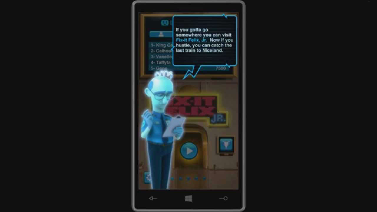Wreck-It Ralph Windows Phone gameplay
