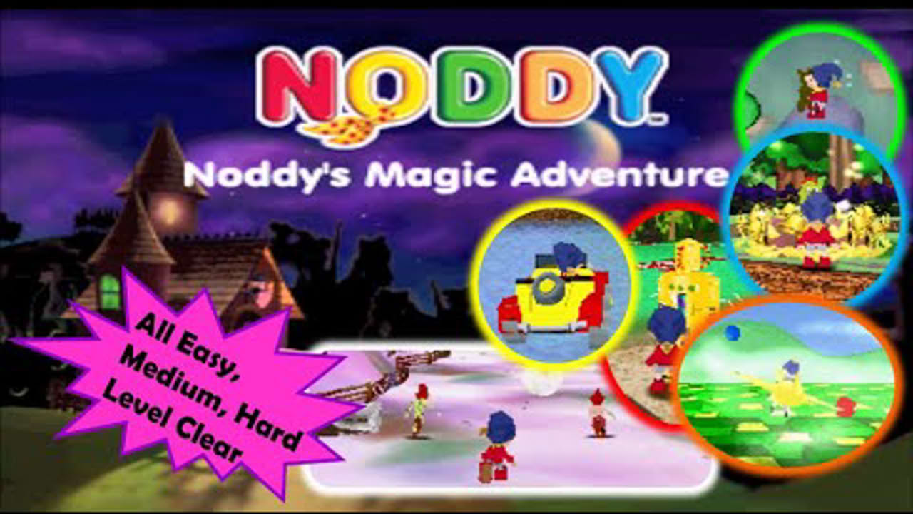 Noddy's Magic Adventure PS1 Complete Gameplay (All Easy, Medium, Hard Level Completed)