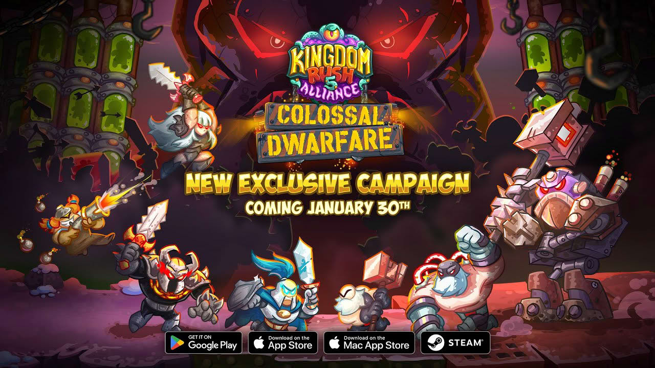 Colossal Dwarfare DLC Trailer |  Kingdom Rush 5: Alliance