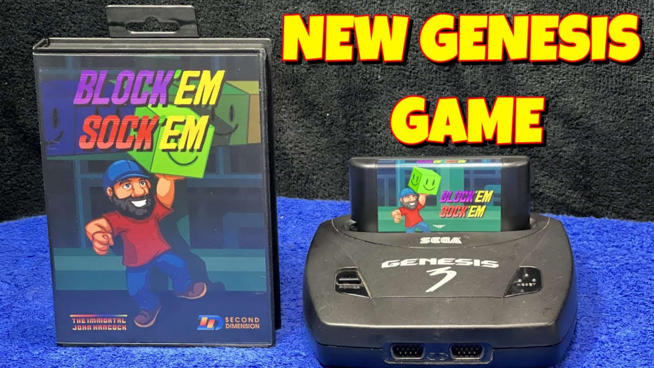 New Sega Genesis Puzzle Game Block'em Sock'em