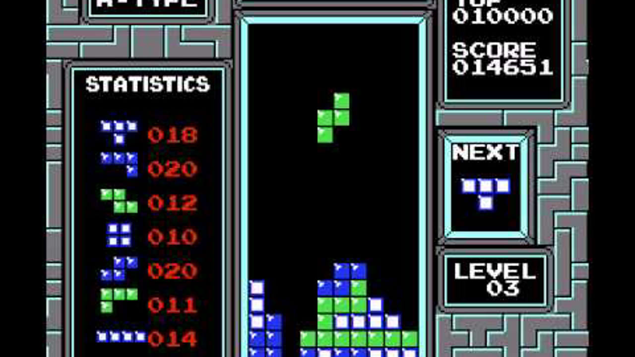 Tetris (NES / Nintendo) Gameplay