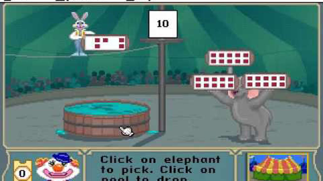 Math Rabbit Gameplay (1993 DOS Version)