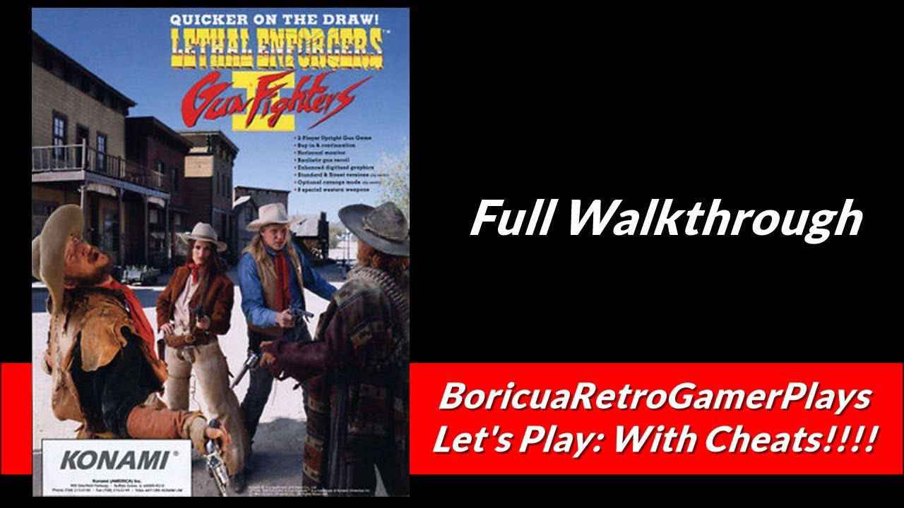 Lethal Enforcers II: Gun Fighters (Arcade) Full Walkthrough with cheats