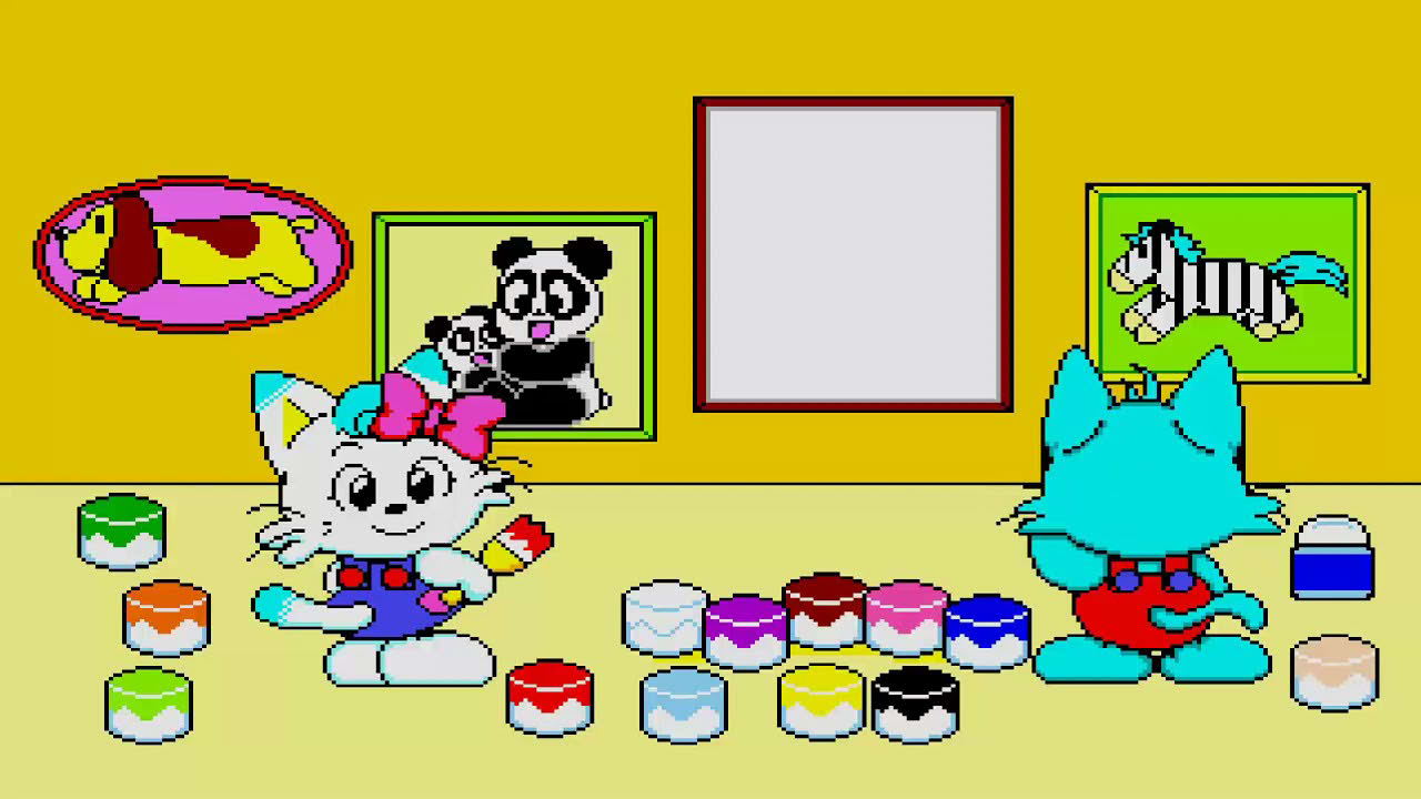 SEGA PICO mimitata MIMI TATA Miimi to Taata no Waiwai Oekaki Doubutsuen