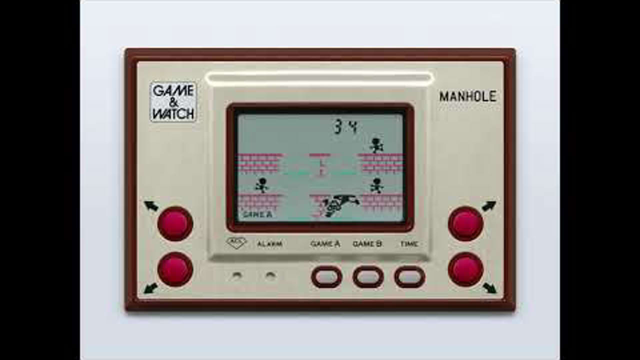 Game & Watch - Manhole (Gold) (c)1981 Nintendo [MAME emulation footage]
