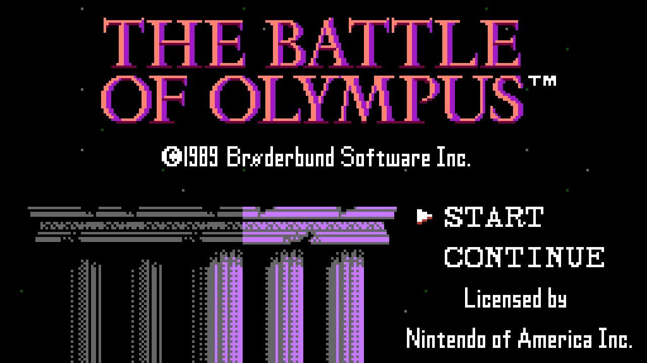 The Battle of Olympus (NES) - Broderbund, Jan 1989 | NESguide 480p