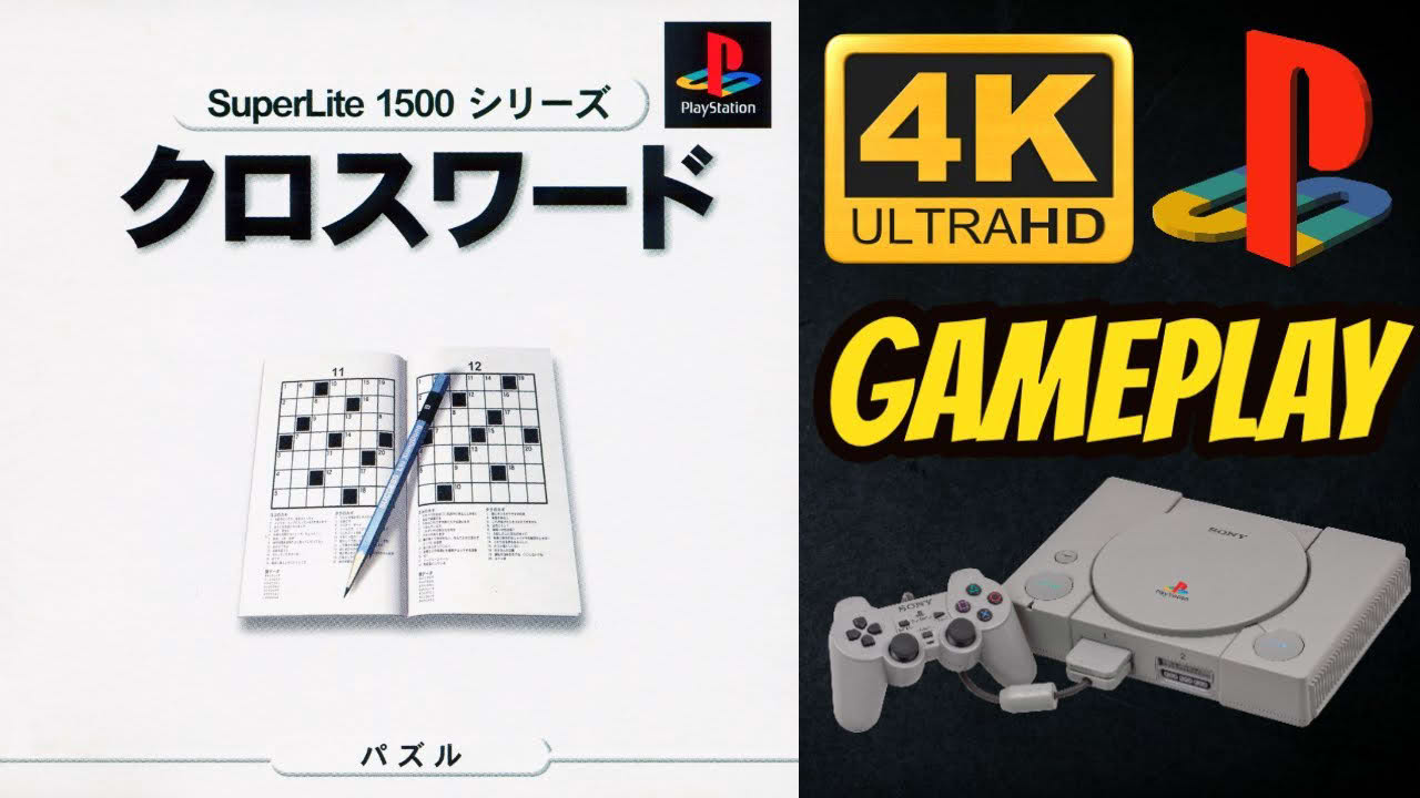 Crossword | PS1 | Ultra HD 4K/60fps | PREVIEW | Movie Gameplay Playthrough Sample