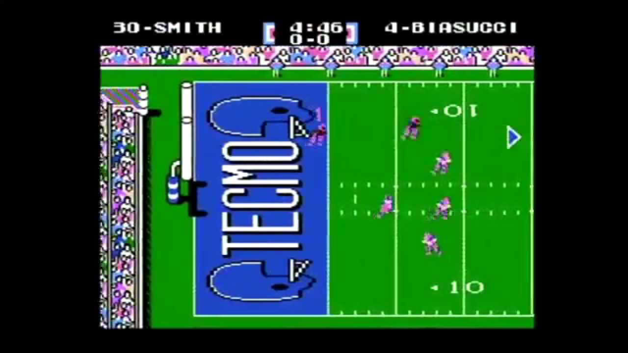 Tecmo Super Bowl - gameplay and animated scenes (60 fps)