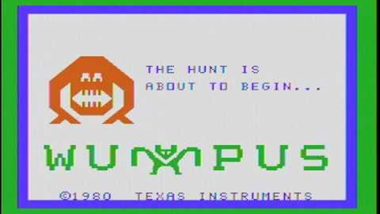 Hunt the Wumpus (TI-99/4A) gameplay footage