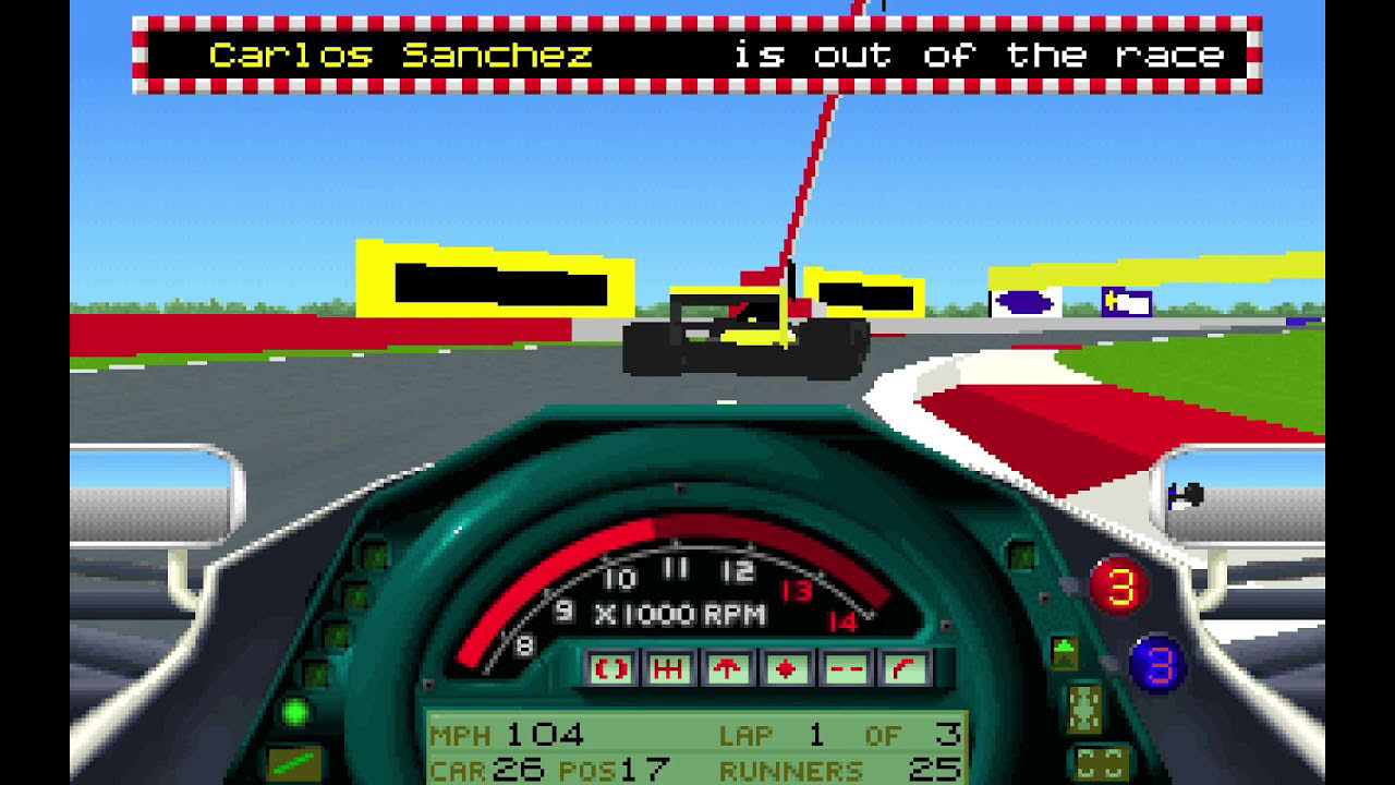 World Circuit - One of the first F1 games - Atari gameplay 1993