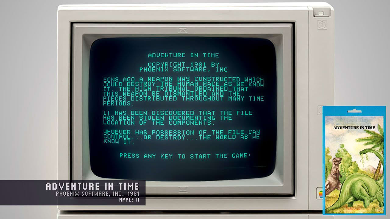 Adventure in Time - Phoenix Software, Inc., 1981 - Apple II (4K)