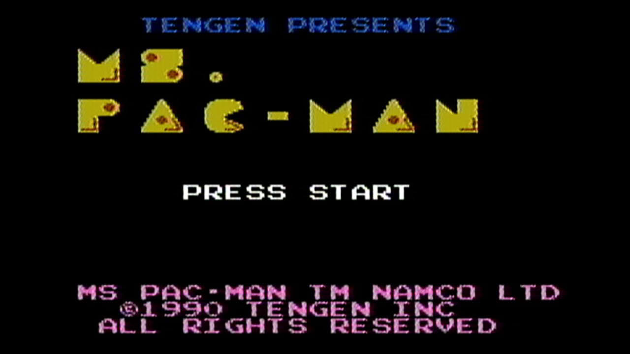 Ms. Pac-Man (NES) - Tengen, 1990 | NESguide 240p