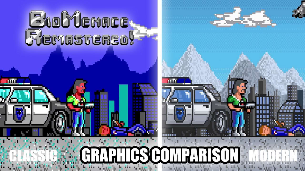 BioMenace Remastered: Graphics Comparison (Classic vs. Modern)