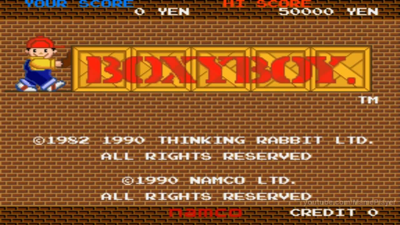 Boxy Boy 1990 Namco Mame Retro Arcade Games
