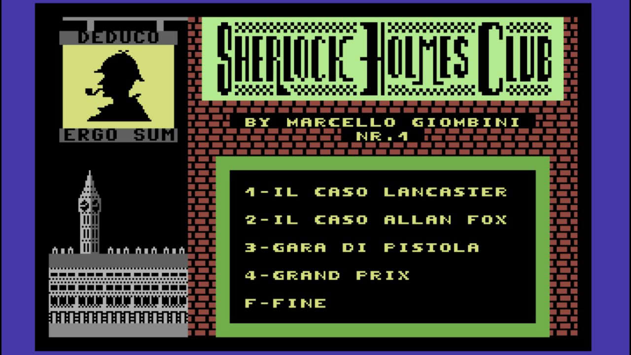 C64 Game: Sherlock Holmes Club